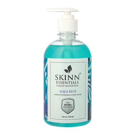 skinn essentials aqua blue handwash