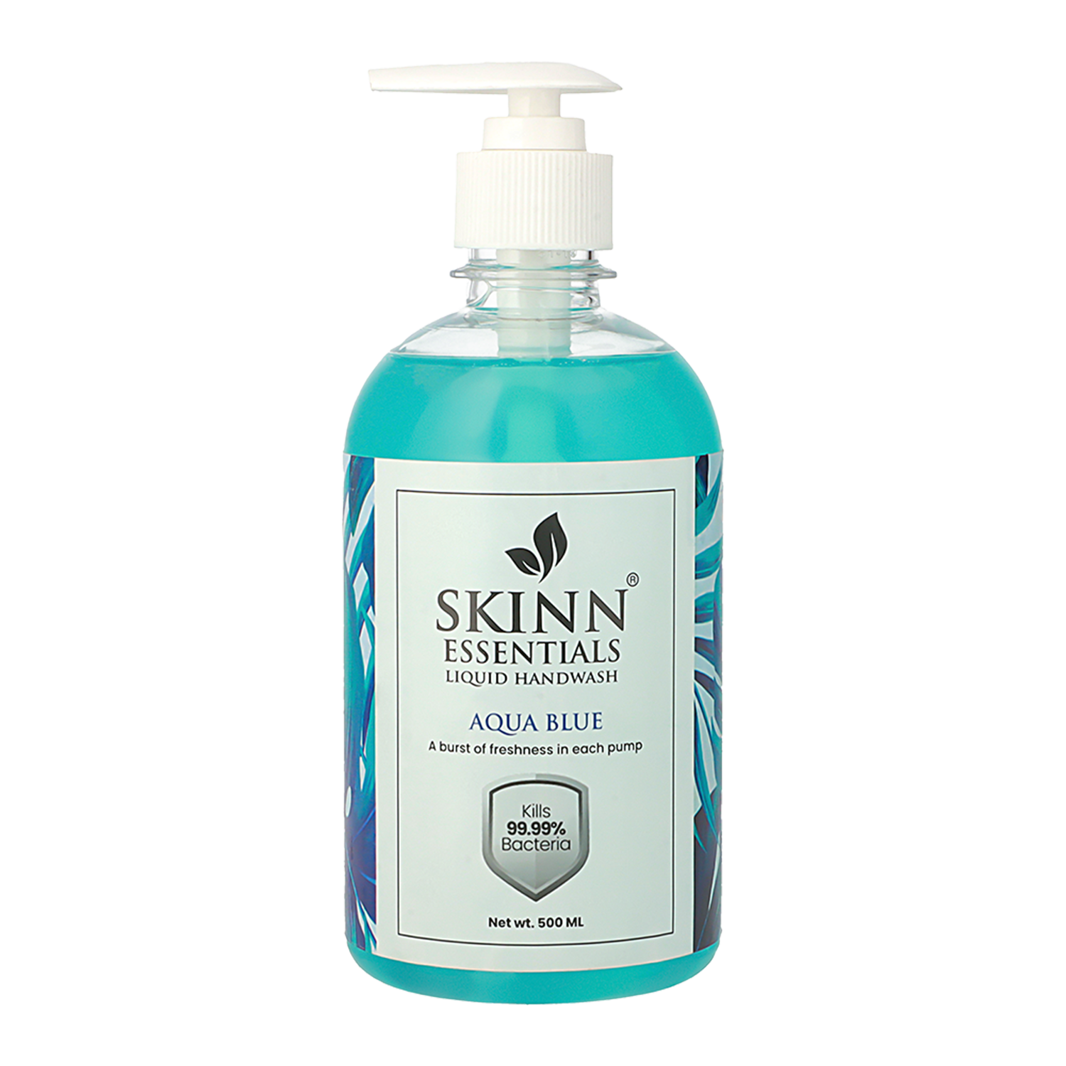 skinn essentials aqua blue handwash