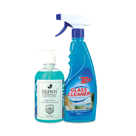 glass cleaner and handwash