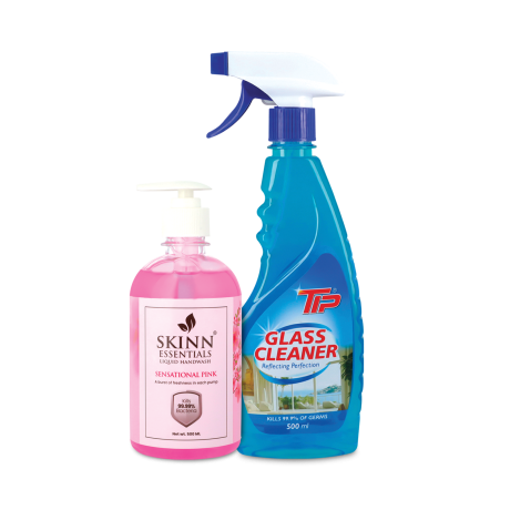 glass cleaner and handwash